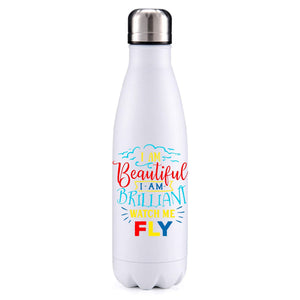 Autism - Beautiful, brilliant, watch me fly insulated metal bottle