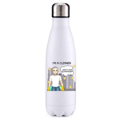 Cleaner male Grey key worker insulated metal bottle