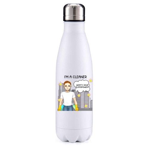 Cleaner  male red head key worker insulated metal bottle