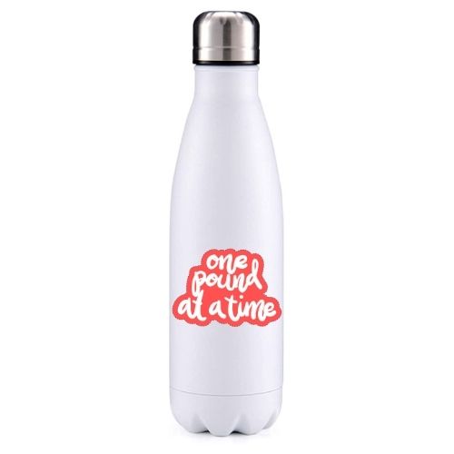 One pound at a time fitness inspired insulated metal bottle