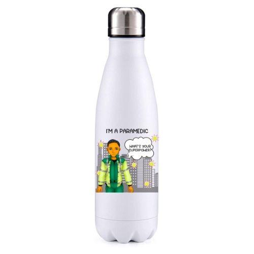 Paramedic male tanned skin key worker insulated metal bottle