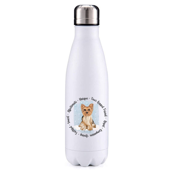 Yorkshire Terrier brown blue Insulated Metal Bottle