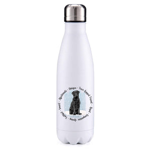Black Labrador Blue insulated metal bottle