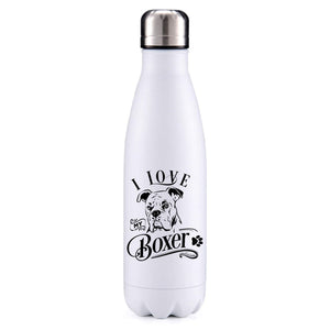 I love my boxer dog obsession insulated metal bottle