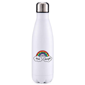 I can't even think straight LGBT inspired insulated metal bottle