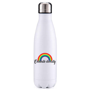 Celebrate Diversity LGBT inspired insulated metal bottle