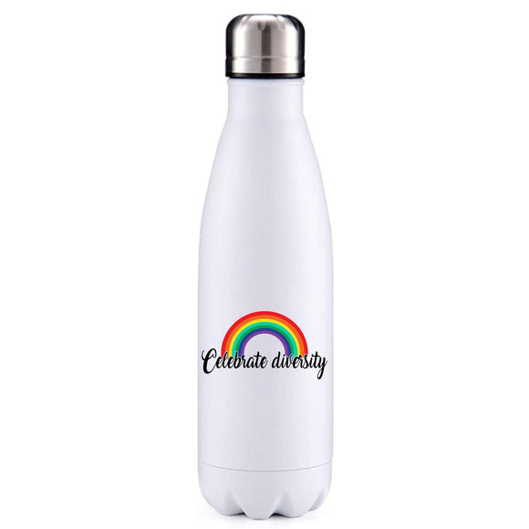 Celebrate Diversity LGBT inspired insulated metal bottle