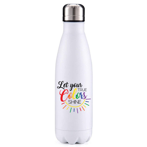 Let your true colours shine LGBT inspired insulated metal bottle