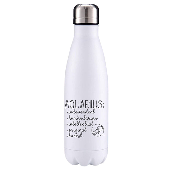 Aquarius Zodiac Sign insulated metal bottle
