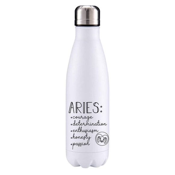 Aries Zodiac sign insulated metal bottle