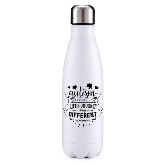 Autism - A different road map insulated metal bottle