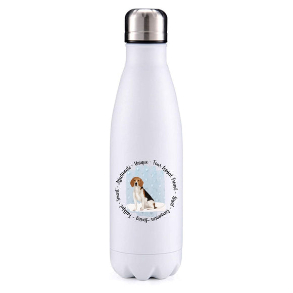 Beagle Brown Blue insulated metal bottle