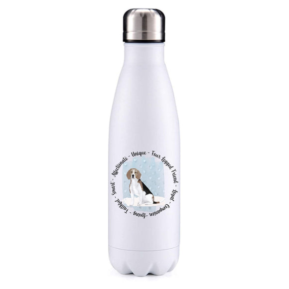 Beagle Grey Blue insulated metal bottle