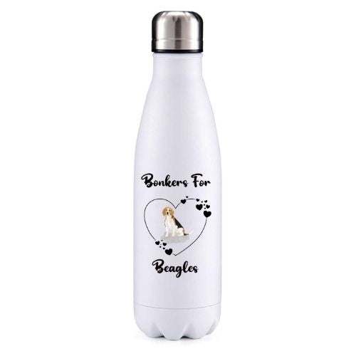 Bonkers for beagle Colour 3 Dog Obsession Insulated Metal Bottle