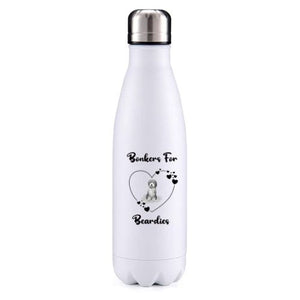 Bonkers for Beardies Colour 1 Dog Obsession Insulated Metal Bottle