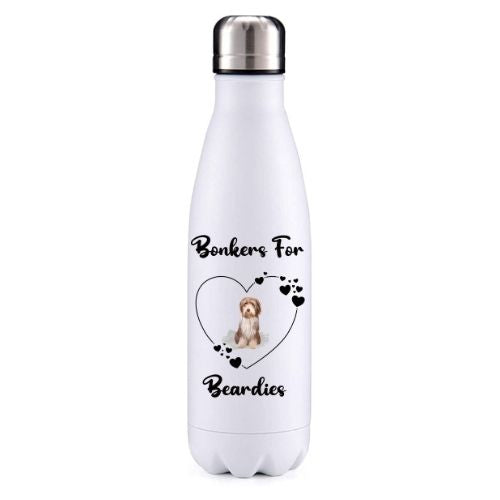 Bonkers for Beardies Colour 2 Dog Obsession Insulated Metal Bottle