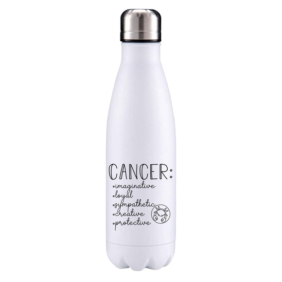 Cancer zodiac sign insulated metal bottle