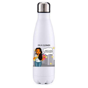 Cleaner  female tanned skin key worker insulated metal bottle