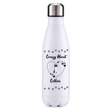 Crazy about Collies Colour 1 Dog Obsession insulated metal bottle