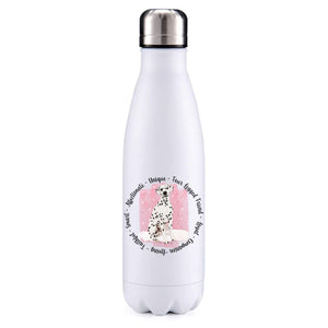 Dalmation less spotty pink insulated metal bottle