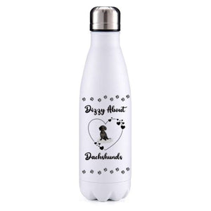 Dizzy about Dachshunds Colour 2 Dog Obsession insulated metal bottle