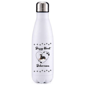 Dizzy about Dobermans 1 Dog Obsession insulated metal bottle