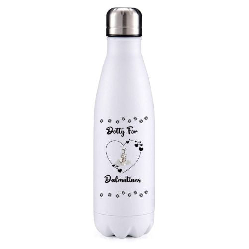 Dotty about Dalmations Option 1 Dog obsession insulated metal bottle