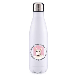 English Bull Terrier pink insulated metal bottle