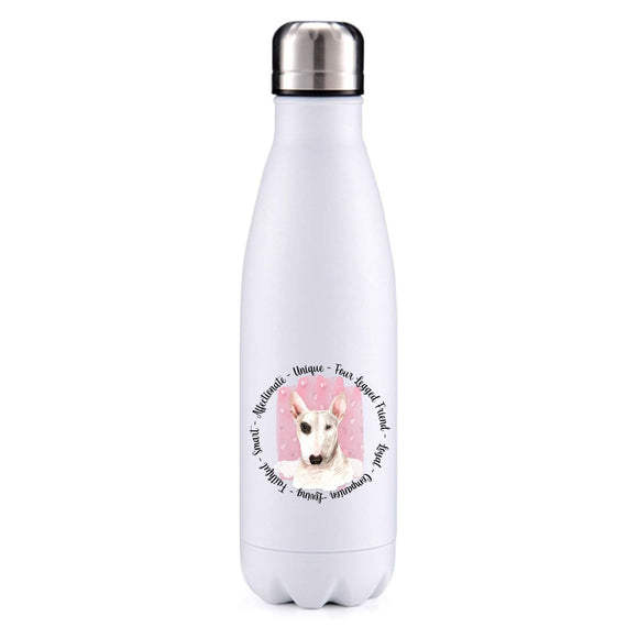 English Bull Terrier pink insulated metal bottle