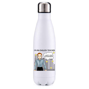 English Teacher male red hair insulated metal bottle