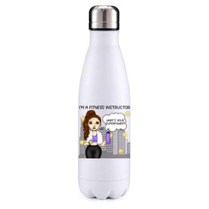 Fitness Instructor female brown hair key worker insulated metal bottle