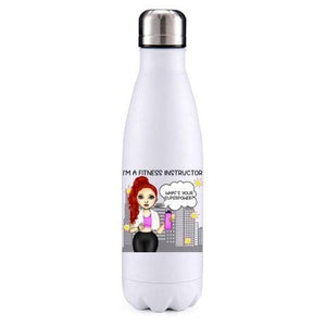 Fitness instructor female red head key worker insulated metal bottle