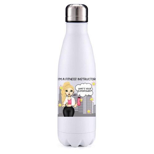Fitness Instructor female blond hair key worker insulated metal bottle