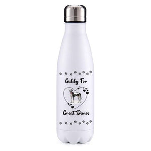 Giddy for Great Danes Dog Obsession insulated metal bottle