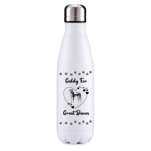 Giddy for Great Danes Dog Obsession insulated metal bottle