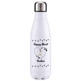 Happy about Huskies dog obsession insulated metal bottle