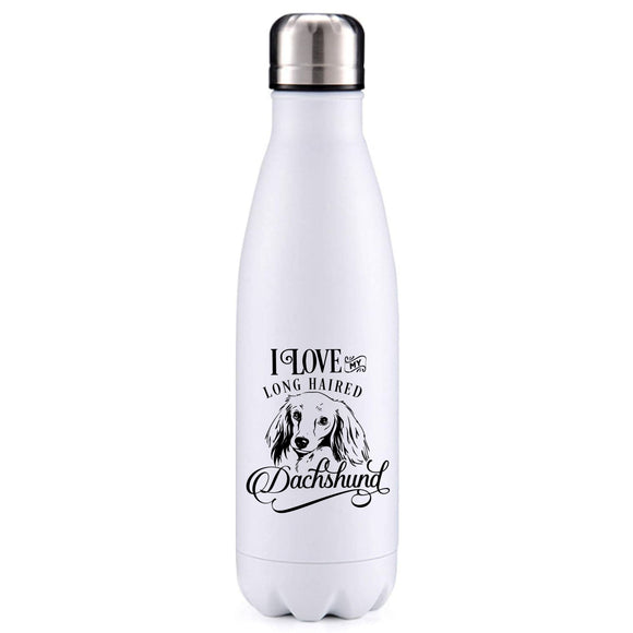 I love my Daschund 2 dog obsession insulated metal bottle