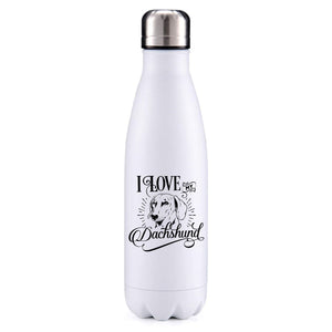 I love my Daschund 1 dog obsession insulated metal bottle