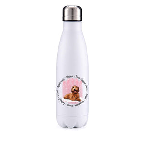 Labradoodle Pink Insulated Metal Bottle