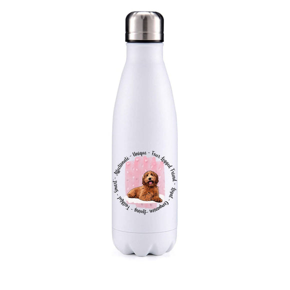 Labradoodle Pink Insulated Metal Bottle