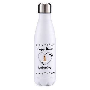 Loopy for Labradors dog obsession insulated metal bottle