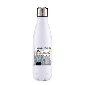 Music Teacher male black hair insulated metal bottle