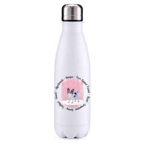 Papillon Pink insulated metal bottle