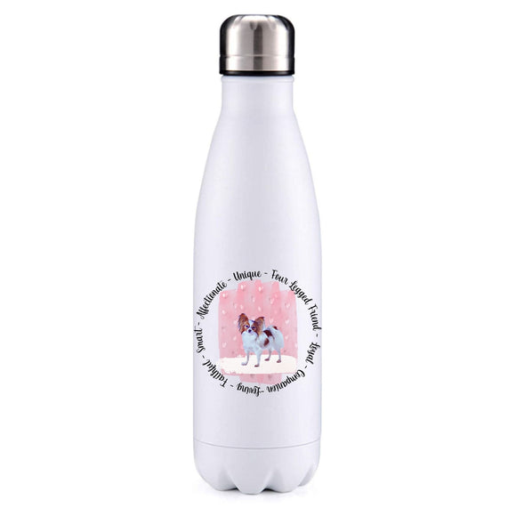 Papillon Pink insulated metal bottle