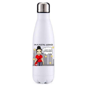 Postal worker female black hair key worker insulated metal bottle