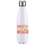 Salty as a beach summer inspired insulated metal bottle