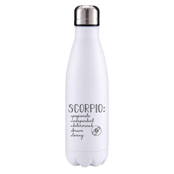 Scorpio zodiac sign insulated metal bottle