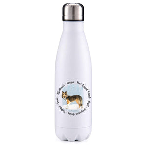 Shetland Sheepdog  (Sheltie) Short hair blue insulated metal bottle