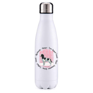 Springer Spaniel black pink Insulated Metal Bottle