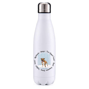 Staffordshire Bull Terrier (Staff) tan blue Insulated Metal Bottle